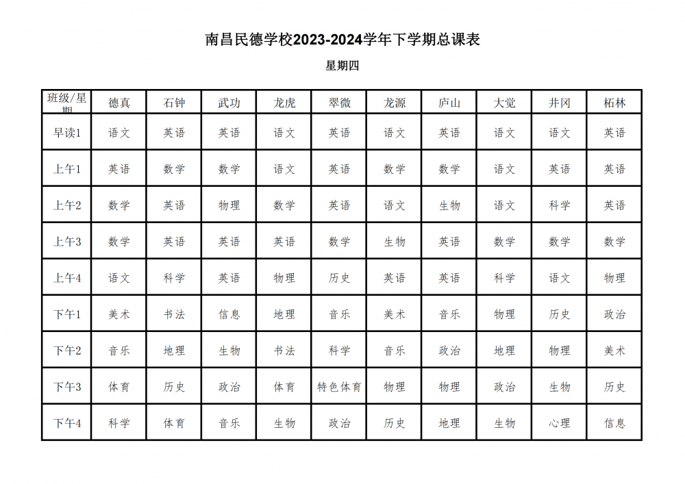 南昌民德学校2023-2024学年下学期总课表3.6_22