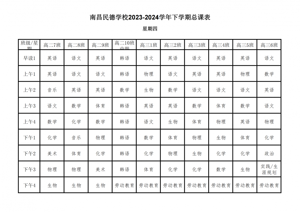 南昌民德学校2023-2024学年下学期总课表3.6_26